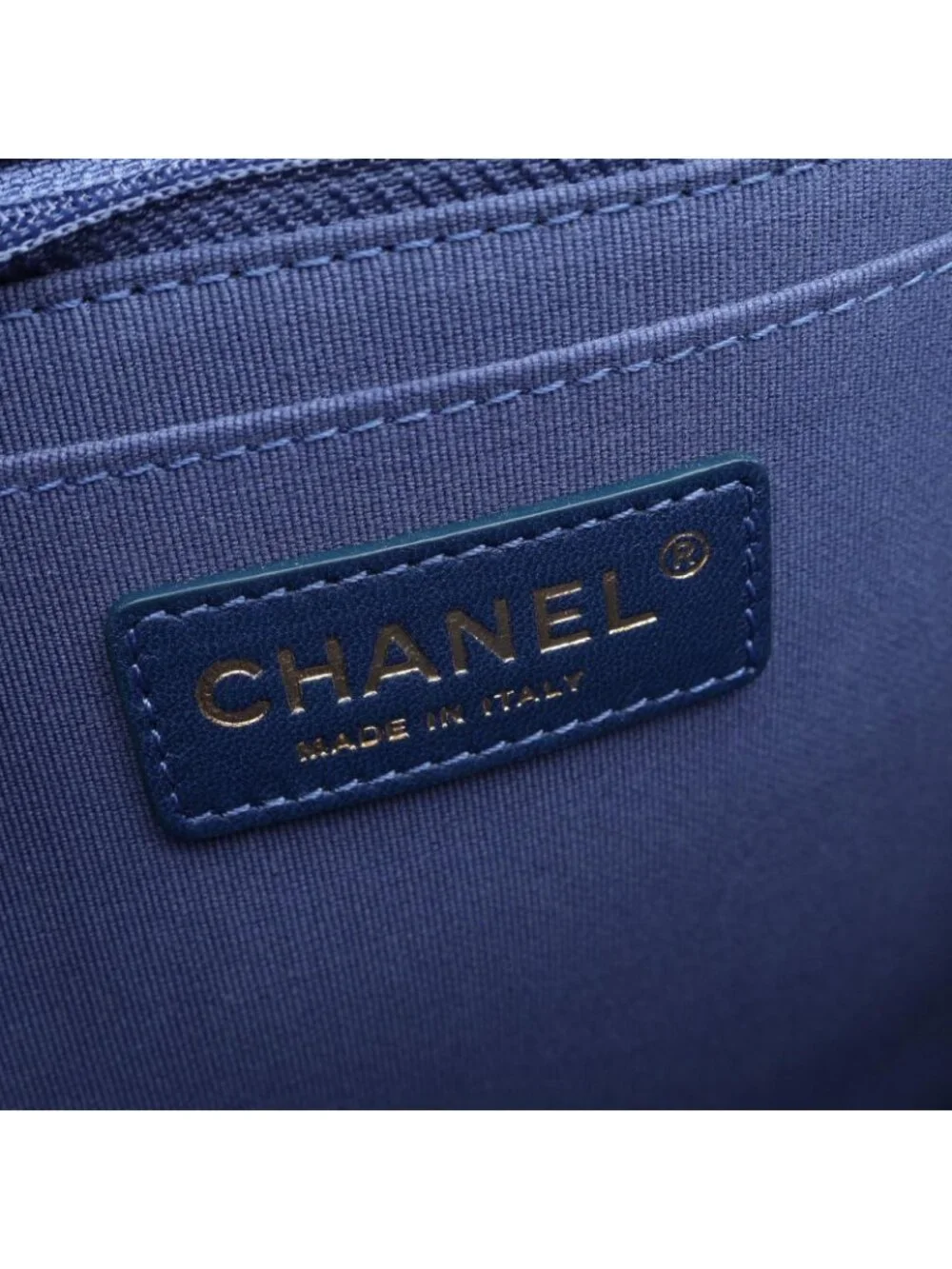 Chanel Backpack Quilted Chain Denim Blue